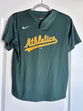 Nike MLB Oakland Athletics Jersey Tee #3 size Youth Large baseball green